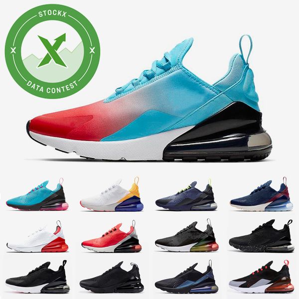 

270 triple black mens women running shoes bred black white volt platinum tint p blue trainers sports sneakers size 36-45