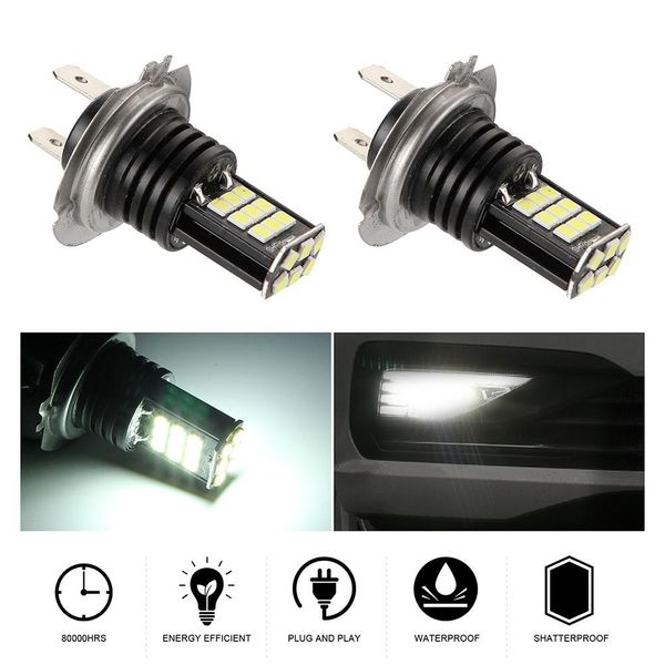 

dragonpad 2pcs/set h7 8 rows 24smd 6000k high brightness led anti-fog lights bulb