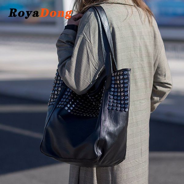 

royadong 2019 кожа pu ђмки дл женин hign емко мод ђмка плеа rivet болой ђмоек пѬо