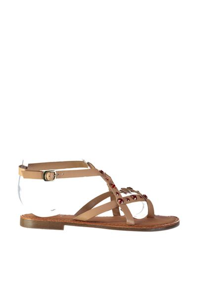 

pearl genuine leather orange women 's sandals 120130005448, Black