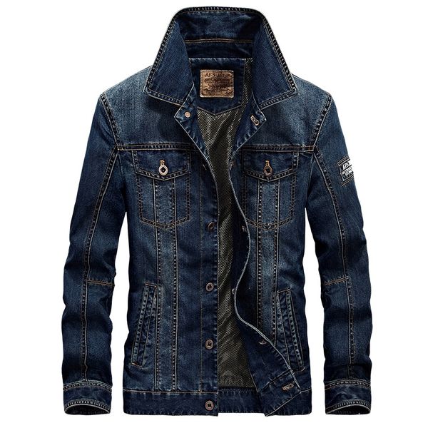 

mens denim jacket new spring and autumn men turn-down collar fashion slim outerwear jacket plus size asian m-4xl, Black;brown