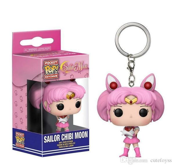 

good new wholesales price funko pocket pop keychain - sailor chibi moon vinyl figure keyring with box toy doll gift good quality