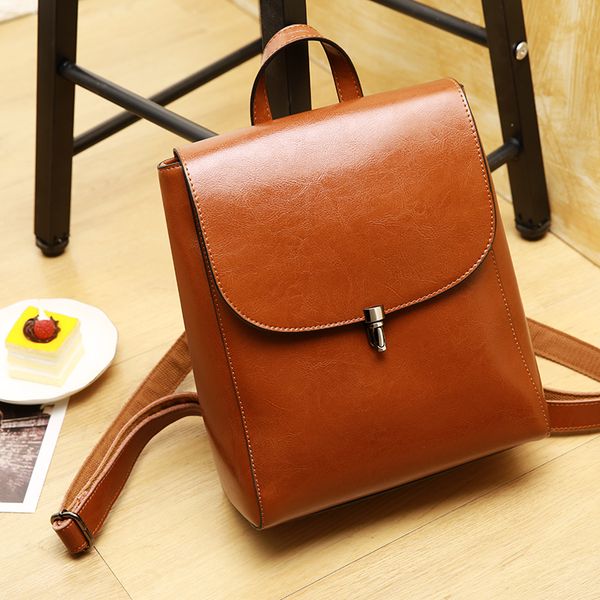 

ladies backpack british style ladies multifunctional messenger bag shoulder bag leisure travel wild leather brown backpack gift 0786