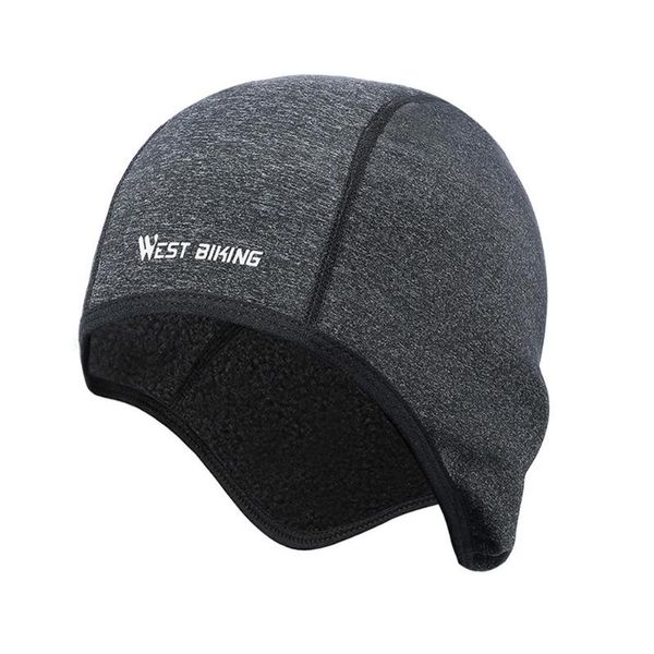 

sports cap breathable skull ski cap versatile winter warm helmet liner windproof lightweight for riding running beanie, Black