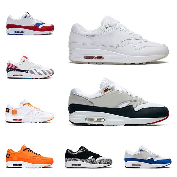 

2019 new men women running shoes 1 bred puerto rico university blue elephant white red 87 mens trainers sports sneakers