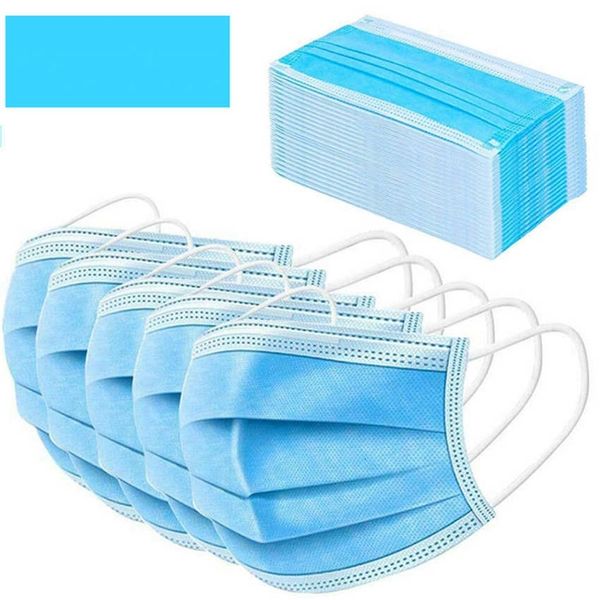 

маски для взрослых 50 1pcs box facedust 3 слойный ear loop рот facefor dust самостоятельно маски w elastic blue2020 in