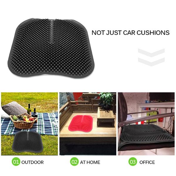

universal 3d breathable cool silicone seat cushion summer home office car massage non-slip chair sofa seat mat