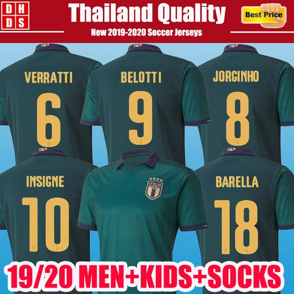 

2019 2020 BARELLA SENSI INSIGNE soccer Jersey 19 20 European Cup Renaissance CHIELLINI BELOTTI ITALY BERNARDESCHI FOOTBALL SHIRTS men kids