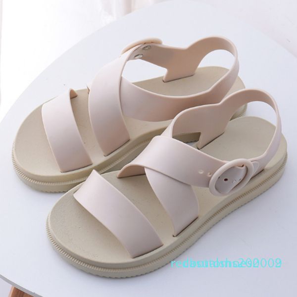 

bonjean женская обувь open toe пряжка soft jelly сандалии женские повседневный без проскальзывания flat платформа пляжная обувь 2020 лето r0, Black