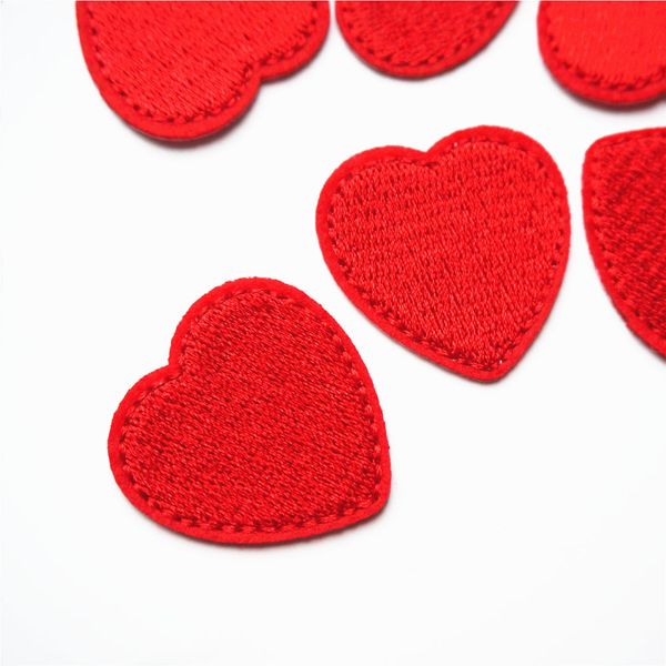 Iron On Embroidered Applique Patch Black and Silver Fashion Purse Pink Heart