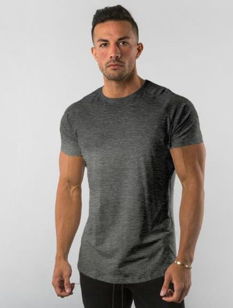 

mens designer shirts fashion gym sports short sleeve casual running fitness summer solid color tshirts, White;black