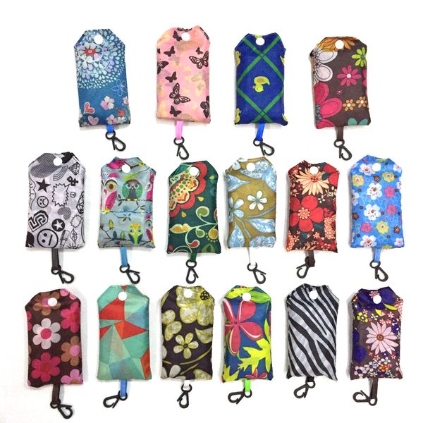 

1 pc new foldable handy shopping bag for mom women reusable tote pouch recycle storage handbags home storage organization bag