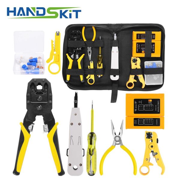 

rj45 rj11 rj12 cat5 cat5e portable lan network repair tool kit utp cable tester and plier crimp crimper plug clamp pc