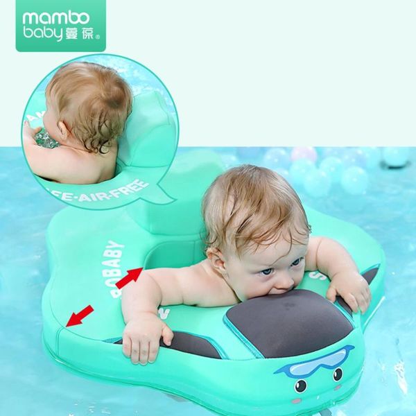 

mambo baby float lying swimming ring infant soft solid non-inflatable swim trainer children waist float ring floats pool toys