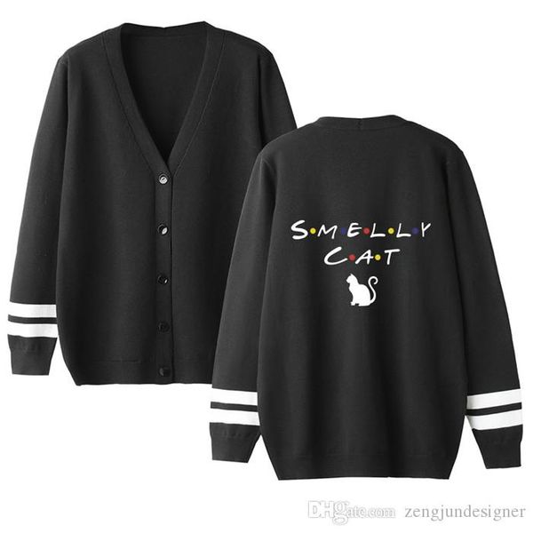 

друзья печать mens осень дизайнер свитер кардиган crew neck с длинным рукавом мода фильмы homme пары одежды, White;black