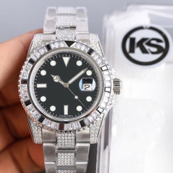 

men watches 2836 movement wristwatches 40mm luminous men watches 150m waterproof casual stainless steel watches1, Slivery;brown