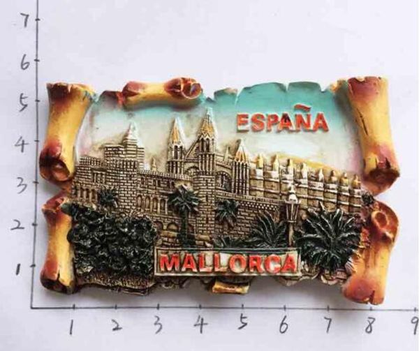 

europe spain mallorca ancient palace three-dimensional landscape travel memorabilia magnetic stickers refrigerator sticker