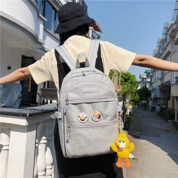 

waterproof nylon women's backpack cute school bags for teenage girls purple teen back pack preppy style bagpack kawaii backpacks