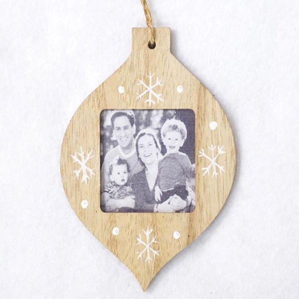 

творческое украшение рождество деревянных фоторамки подвеска