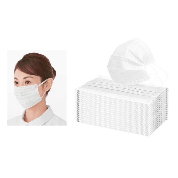 

60 pcs breathable 3 layer disposable protective face mouth masks anti dust