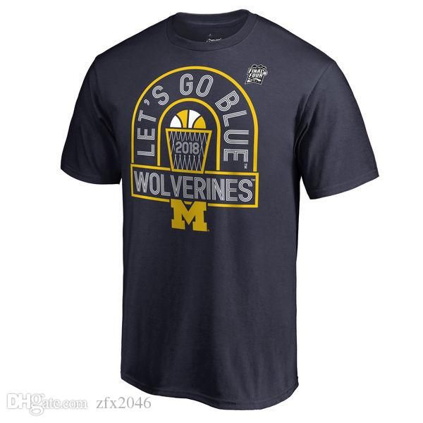 

Michigan Wolverines Branded 2018 NCAA Men's Basketball Tournament Final Four Bound Charge T-Shirt College Uniform Shirts