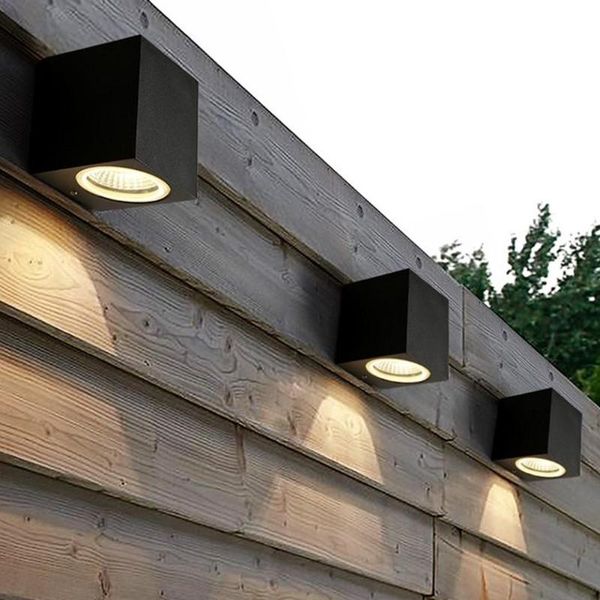 

brief cube led wall light waterproof indoor outdoor surface mounted lamp