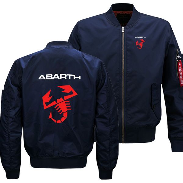 

mens flying jacket wintter warm slim fit pilot jacket men abarth car logo print sweatshirt hip hop harajuku male clothing z