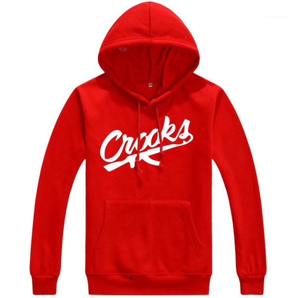 

long sleeve with hat pullover homme clothing solid color casual apparel crooks mens designer letter print hoodies, Black