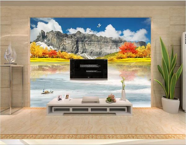 3d Wallpaper Custom Photo Murals Hd Marbled Landscape Marbled