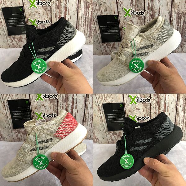

wave runner pureboost go running shoes black blue white core black cloud white red men mens designer sneakers us 7-11