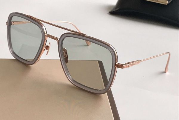 

rose gold grey square sunglasses 7806 occhiali da sole sun glasses men designer sunglasses new with box, White;black