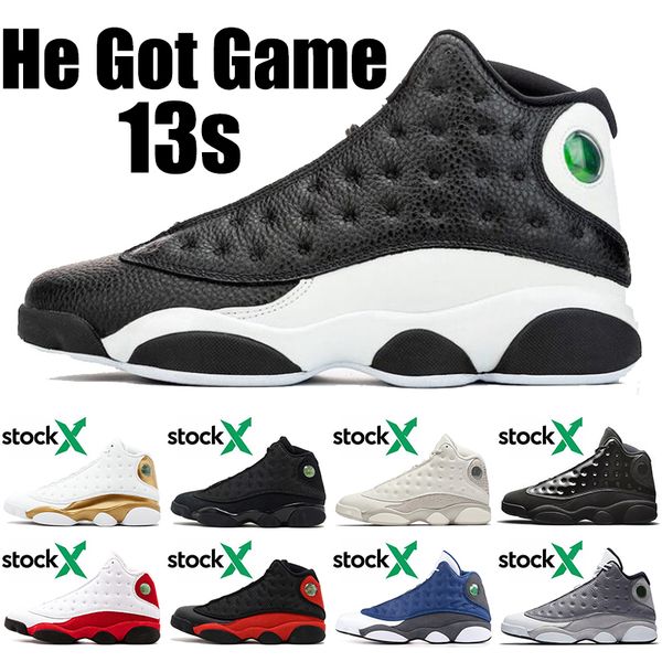 

high men basketball shoes new reverse he got game phantom court purple lucky green 13s designer jumpman 13 sneakers trainers