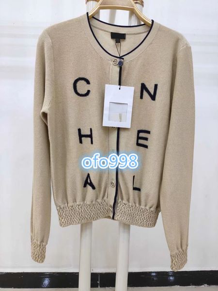 

High end women girl weater knit cardigan crew neck letter print button high end fa hion flexible ela tic multicolor weater knit cardigan