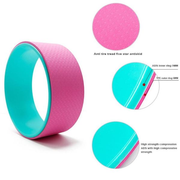 

yoga circle waist bodybuilding pilates gym workout back training wheel