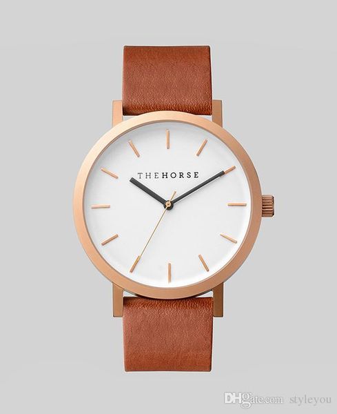 

2021 luxury fashion mens watch the horse stainless steel brand quartz famous watches sport brand man watch female wristwatch relogio, Slivery;brown