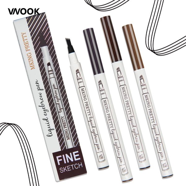 

brand makeup liquid eye brow tattoo pencil 3 colors fine sketch waterproof durable new eyebrow pen smudge-proof korean cosmetics