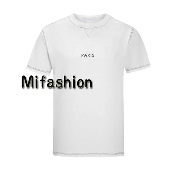 

Spring Summer 2019 Luxury Europe Paris Vintage Letter Logo High Quality Patch Tshirt Fashion Men Women T Shirt Casual Cotton Tee Top