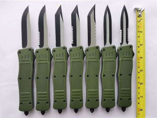 

Medium 616 D/A Automatic Knives OD Green 8 inches 440C steel Blade EDC tactical Pocket knife outdoor gear hunting knifes Tools