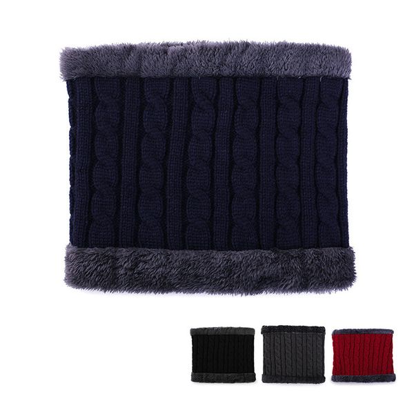 

men winter warm knitted mink neck scarf women children boys scarf male thickened wool fur collar scarves girls cotton unisex, Blue;gray