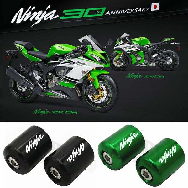 

для ninja250 300 400 600 1000 ninja250cc-1000cc cnc руль ручки бар заканчивается крышка крышка слайдер