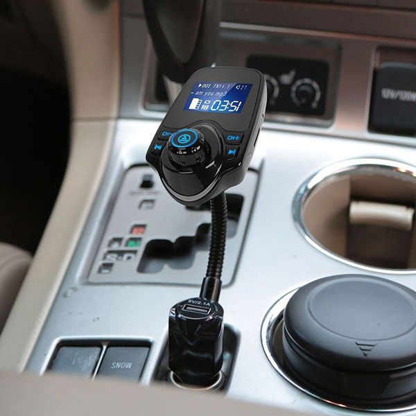 

2020 car charger usb cigarette lighter adapter chargers wireless in-car bluetooth fm transmitter mp3 radio adapter car kit 1pcs