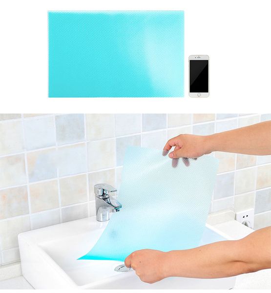 

4pcs/set 45*30cm cut antifouling refrigerator cabinet mat waterproof cleanable insulation pad moisture proof eva mats dh01020