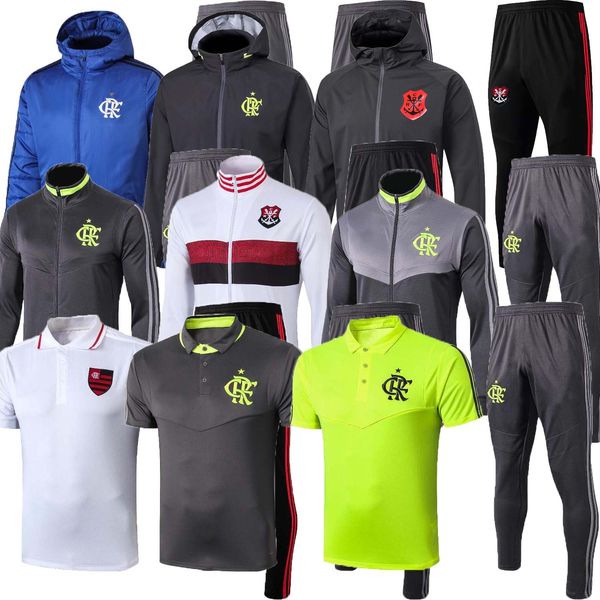 

tracksuit 2019 2020 flamengo soccer jacket training suit kits long sleeve brasil flemish flamengo diego guerrero football sportswear, Black