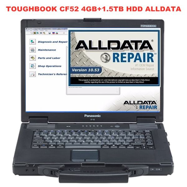 

toughbook cf52 4gb lap1.5tb hdd win7 system 24in1 auto repair alldata software v10.53+mitchell on demand 5 ready to use
