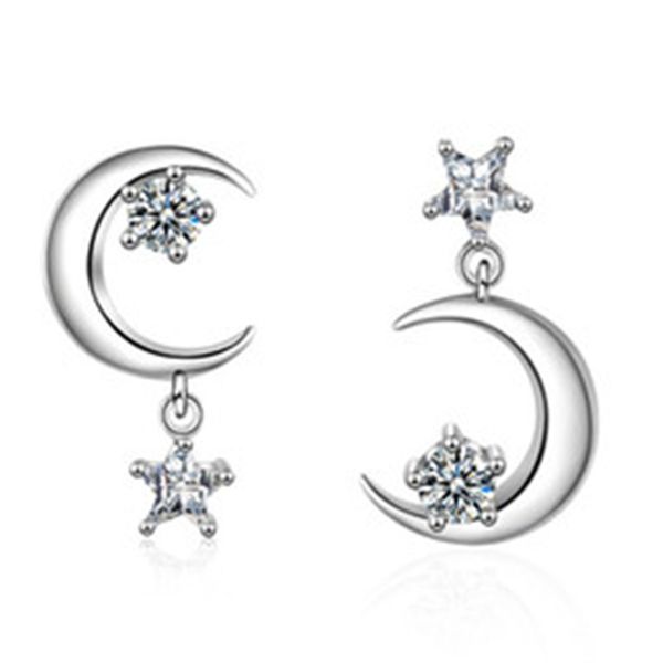 

2019 earrings jewelry fashion lovely rhinestone women stud earrings asymmetry earrings alloy simple accessories sweet creativity