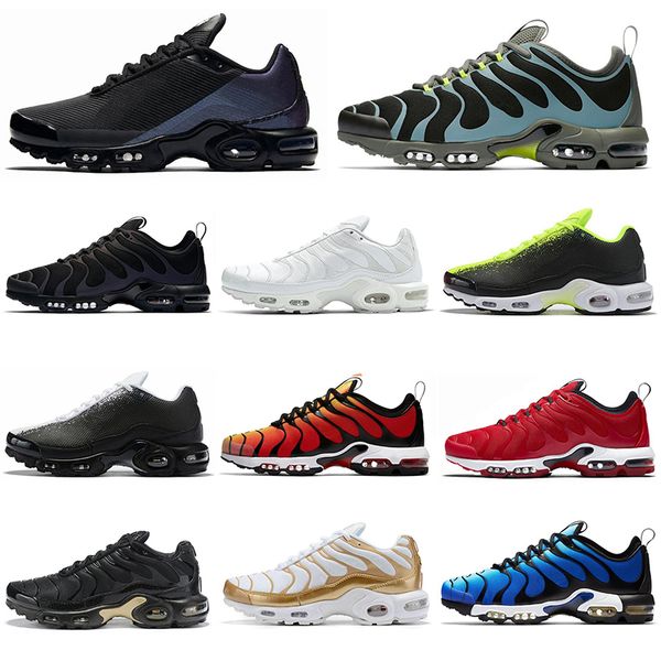 

tn plus se running shoes men women triple black white volt crimson university red hyper blue outdoor mens trainers sports sneakers