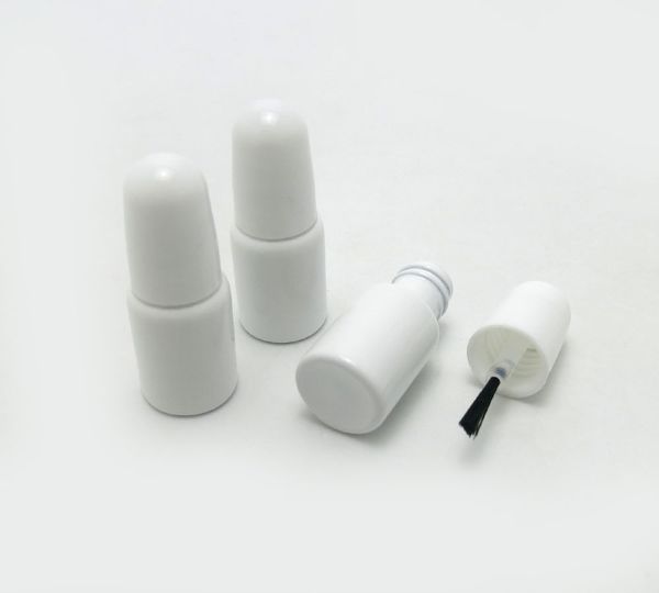 

promotion 3ml 3cc small mini cute empty white glass bottle brush cap 1/10oz nail polish bottles arts crafts 300pcs