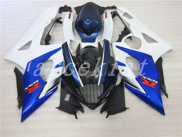 

new abs motorcycle fairings kits fit for suzuki gsxr1000 1000 k5 2005 2006 05 06 bodywork set custom bike fairing blue white