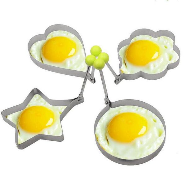 

1pc stainless steel omelette egg frying mold love flower round star molds 4 styles to choose cooking tools kitchen accessories