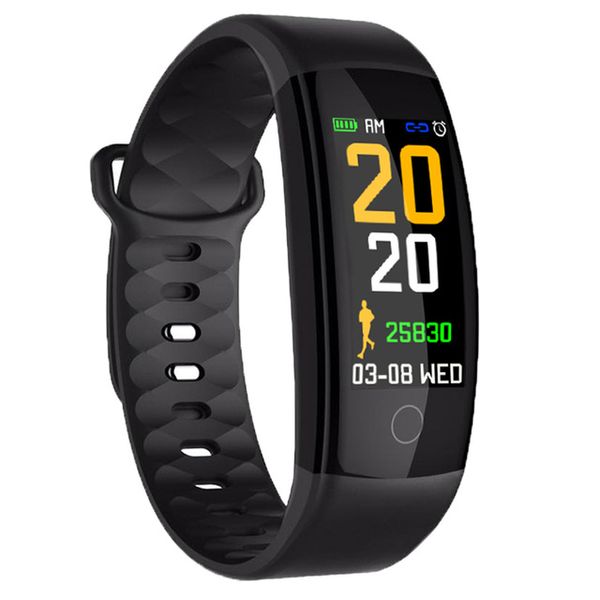 QS01 inteligente pulseira relógio de Fitness Rastreador Blood Pressure Heart Rate Monitor Inteligente Relógios Waterproof Smartwatch Para iPhone Assista Android